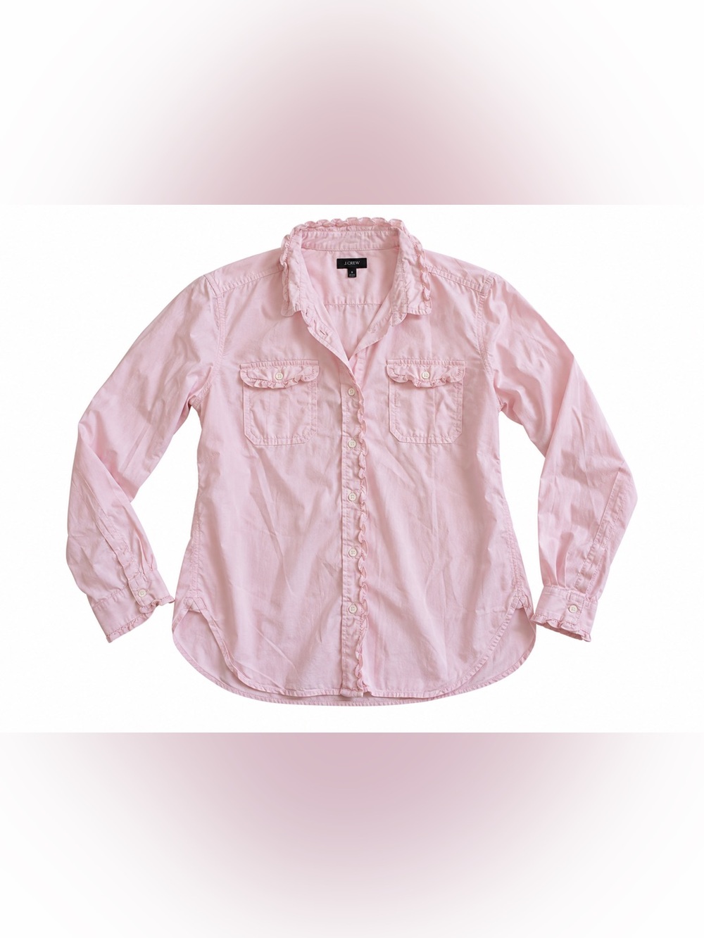 J crew soft pink button down blouse